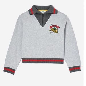 Pre-loved KENZO Paris Size L oversized half-zip sweatshirt